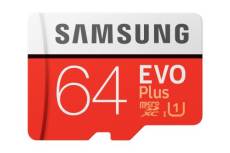 Carte mémoire Samsung Micro SD Evo Plus 64 Go Classe 10 avec Adaptateur SD