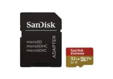 Sandisk Extreme micro SDHC 32Go carte mémoire classe 10 V30 avec adaptateur