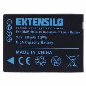 EXTENSILO 1x batterie compatible avec Panasonic Lumix DMC-TZ31, DMC-TZ36, DMC-TZ6, DMC-TZ7 appareil photo, reflex numérique (890mAh, 3,6V, Li-ion)
