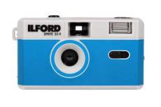 Appareil photo argentique compact 24x36 Ilford Sprite 35mm II Argent et bleu Réutilisable