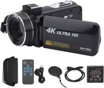 Caméscope Vidéo 30MP 4K Anti-tremblement 1080P HD noir