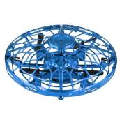 Drone Mini actionné à la main pour des enfants, hélicoptère de jouet de boule volante infrarouge - Bleu