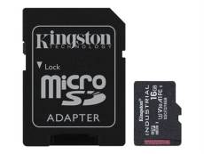 Kingston Industrial - Carte mémoire flash (adaptateur microSDHC - SD inclus(e)) - 16 Go - A1 / Video Class V30 / UHS-I U3 / Class10 - microSDHC UHS-I
