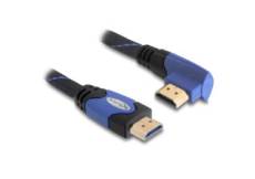 Delock câble High Speed HDMI Ethernet Type-A vers Type-A coudé 4K 5m
