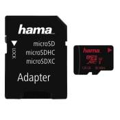 Hama - Carte mémoire flash (adaptateur microSDXC vers SD inclus(e)) - 128 Go - UHS Class 3 - microSDXC UHS-I