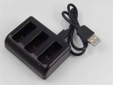 Vhbw Chargeur triple USB compatible avec GoPro AABAT-001, AHDBT-501 caméra, action-cam, témoin de charge