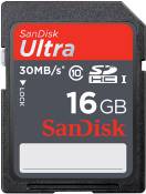 SanDisk Carte mémoire Ultra SDHC 16 Go Class10 - 30 Mo/s UHS-I