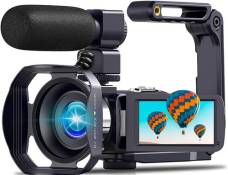 Caméra vidéo DNNAL 4K 60FPS 48MP 18X Caméscope HD Écran tactile pour YouTube IR Vision nocturne Vlogging Caméra