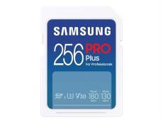 Samsung PRO Plus MB-SD256S - Carte mémoire flash - 256 Go - Video Class V30 / UHS-I U3 / Class10 - SDXC UHS-I - blanc