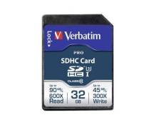 Verbatim PRO - Carte mémoire flash - 32 Go - UHS Class 3 / Class10 - 300x/600x - SDHC UHS-I