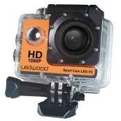LEDWOOD Y5-CAMERA Action Cam, Sport Cam, Caméra Embarquée Full HD 1080p, Boîtier étanche jusqu'à 30 mètres