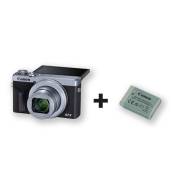 Compact pour Vlogging Canon PowerShot G7X Mark III Silver + 2éme batterie