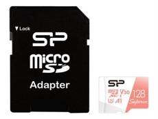 SILICON POWER Superior - Carte mémoire flash (adaptateur microSDXC vers SD inclus(e)) - 128 Go - A1 / Video Class V30 / UHS-I U3 / Class10 - microSDXC