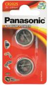 Pack de 2 piles Panasonic Lithium CR2025
