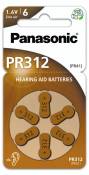 Pack de 6 piles auditives Panasonic PR312