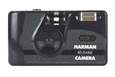 Appareil photo argentique compact 24x36 Harman Camera Noir - Réutilisable + 2 films N&B Kentmere Pan 400iso
