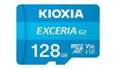 KIOXIA EXCERIA G2 - Carte mémoire flash - 128 Go - A1 / Video Class V30 / UHS-I U3 / Class10 - microSDXC UHS-I U3