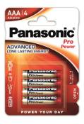 Pack de 4 piles Panasonic Pro Power AAA-LR03