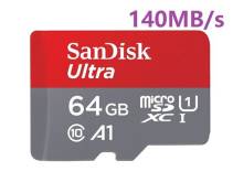 SanDisk Ultra - Carte mémoire flash (adaptateur microSDXC vers SD inclus(e)) - 64 Go - A1 / UHS-I U1 / Class10 - microSDXC UHS-I