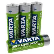 Varta Accu prêt à l'emploi - batterie rechargeable Mignon AA Ni-Mh (4-Pack, 2600 mAh)