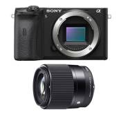 Sony appareil photo hybride alpha 6600 noir + sigma 30mm 1.4