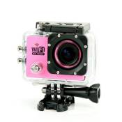 Camera Embarquée Sports Wi-Fi LCD Caisson Étanche Waterproof 12 Mp Full HD Rose + SD 16Go YONIS