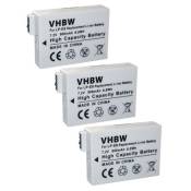 Vhbw 3x Batteries remplacement pour Canon LP-E8 pour appareil photo, reflex numérique (900mAh, 7,2V, Li-ion)