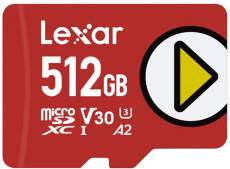 Carte mémoire Lexar Play micro SDXC UHS-I 512 Go Rouge