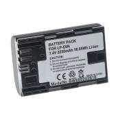 Vhbw Batterie compatible avec Blackmagic Pocket Cinema 4K appareil photo reflex (2250mAh, 7,4V, Li-ion) avec puce d'information
