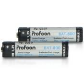 Piles rechargeable AAA, 2x Profoon BAT-800 Gris-Noir