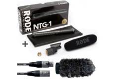 RODE microphone canon NTG-1 + brise vent WS6 + câble XLR
