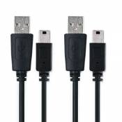 CELLONIC 2X Câble de données USB (1m) pour Canon Digital IXUS 100 is, 200 PowerShot G9 x, G7 x, Powershot SX, SD, ELPH, EOS 5D, EOS 1D (Mini USB vers 