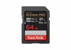 Sandisk carte mémoire SDXC Extreme SanDisk 64 GB V60 280/100 mb/s