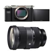 Sony appareil photo hybride alpha 7c silver + sigma 24-70 f/2.8 art fe