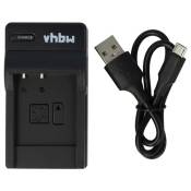 Vhbw Chargeur USB de batterie compatible avec Sony Cybershot DSC-W730, DSC-W710, DSC-W810, DSC-W830 batterie appareil photo digital, DSLR, action cam