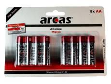 Pack de 8 piles alcalines Arcas Mignon AA