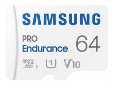 Samsung PRO Endurance MB-MJ64KA - Carte mémoire flash (adaptateur microSDXC vers SD inclus(e)) - 64 Go - Video Class V10 / UHS-I U1 / Class10 - microS