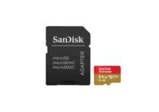 Sandisk Carte MicroSD Extreme A2 V30 - 64Gb + adaptateur