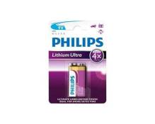 Philips Lithium Ultra 6FR61LB1A - batterie - 9V - Li x 1