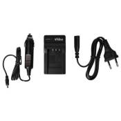Vhbw Chargeur de batterie compatible avec Nikon CoolPix S3100, S32, S3200, S33, S3300 caméra, DSLR, action-cam - Chargeur + adaptateur allume-cigare