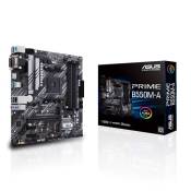 Carte Mère Asus Prime B550M-A AMD B550 AM4 Micro ATX avec Double M.2 PCIe 4.0 Noir