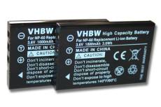 Vhbw 2x Batteries compatible avec Toshiba Camileo H10, H20, HD, P10, P30 HD Pro, Pro, S10 pro appareil photo APRN (1000mAh, 3,6V, Li-ion)