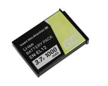 Green Cell Batterie pour appareil photo Remplace laccu dorigine EN-EL12 3.7 V 1000 mAh