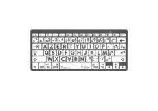 Logickeyboard Clavier XL Print Bluetooth Mini - Lettres noires sur fond blanc - MAC / FR