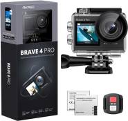 Caméra Sport AKASO Brave 4 Pro SE 4K 20MP étanche 40M 5X Zoom Deux Écrans Support External Mic WiFi EIS 2.0 Noir