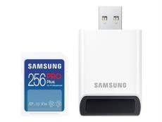 Samsung PRO Plus MB-SD256SB - Carte mémoire flash - 256 Go - Video Class V30 / UHS-I U3 - SDXC UHS-I - blanc