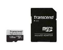 Transcend 350V - Carte mémoire flash (adaptateur SD inclus(e)) - 128 Go - UHS-I U1 / Class10 - microSDXC UHS-I
