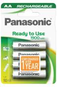 Pack de 4 piles rechargeables Panasonic Evolta AA LR6