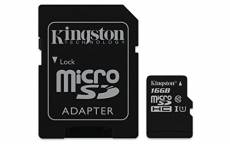 Kingston Technology SDCIT/16Go Carte 16Go microSDHC UHS-I Classe 10 Température Industrielle + Adaptateur SD