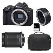 Canon appareil photo hybride eos r50 + rf-s 18-150mm f3.5-6.3 is stm + sac + carte sd 8 go + bague ef-eos r